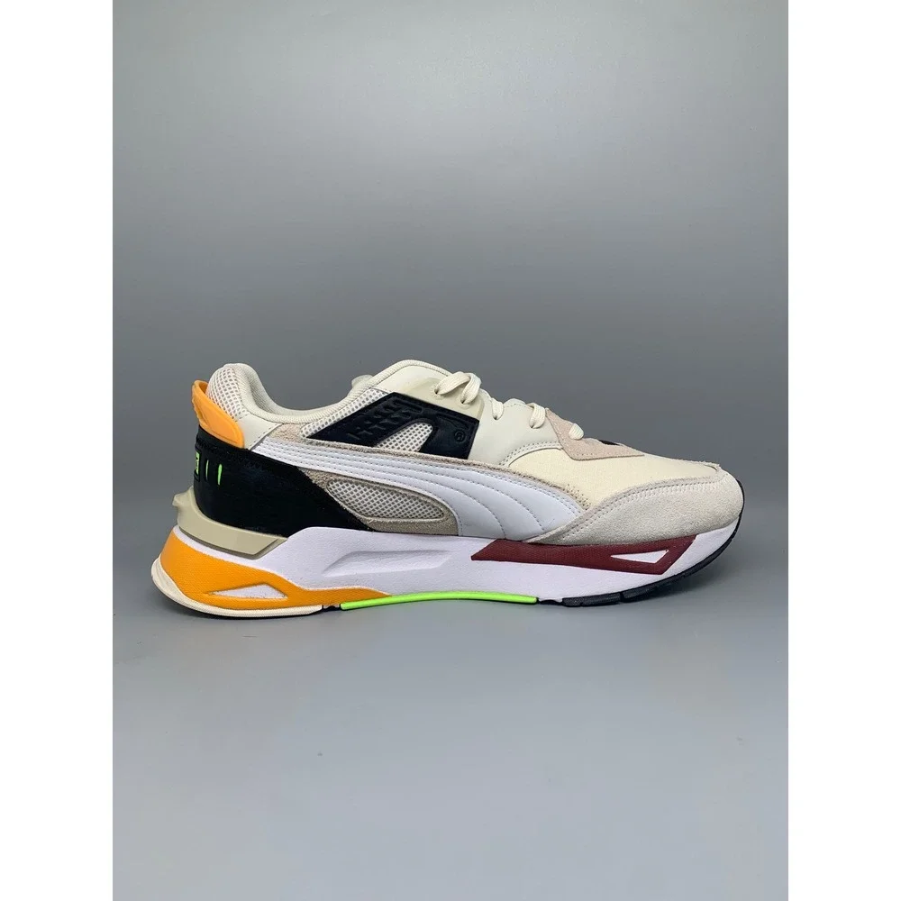 Puma Mirage‎ Sport Remix Ivory Black Orange Running Shoes 383234-03 Men's Sz 13